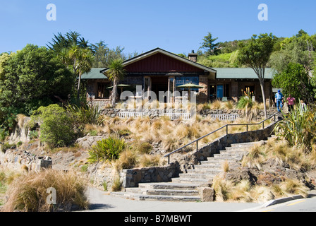 Resthouse Cafe on Summit, Sign of the Kiwi, Port Hills, Christchurch, Canterbury, New Zealand Stock Photo