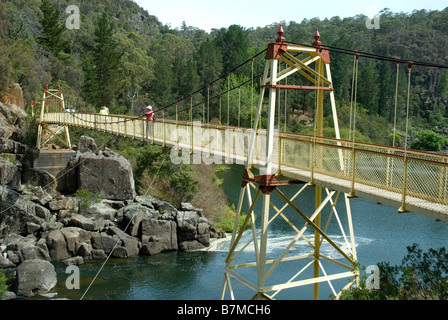 Alexandra Suspension Bridge at Cataract Gorge , Launceston , Tasmania Stock Photo