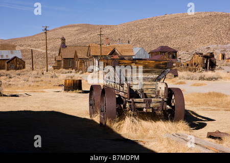 Ore Cart in Bodie State Historical Park Stock Photo