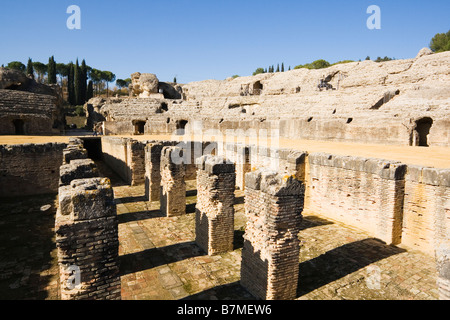 Italica Santiponce Seville Spain Ruins of Roman Amphitheatre Stock Photo