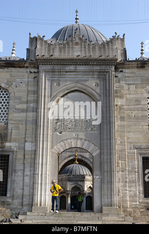 Entrance to Yeni Camii Istanbul Turkey Stock Photo