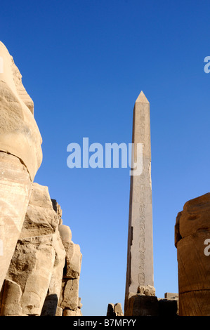 Hatshepsut's obelisk the Temple of Karnak near Luxor in Egypt Stock Photo