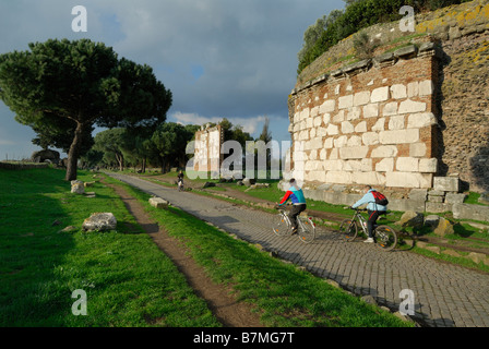 Rome Italy Via Appia Antica Appian Way Casal Rotondo Mausoleum Stock Photo