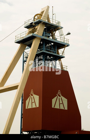 Gold mine headframe at Beaconsfield , Tasmania , Australia Stock Photo