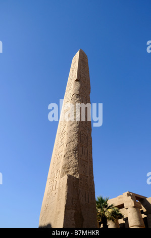 Hatshepsut's obelisk the Temple of Karnak near Luxor in Egypt Stock Photo