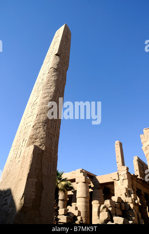 Hatshepsut's obelisk the Temple of Karnak near Luxor in Egypt Stock Photo