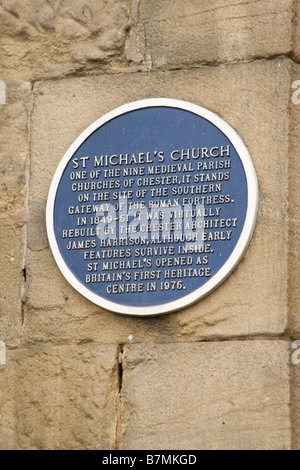 St Michael's Church in the centre of the old medieval city of Chester England Stock Photo