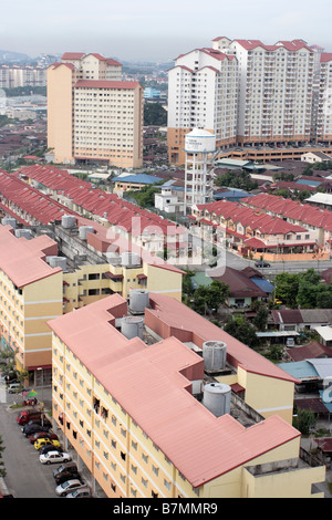 Modern high rise buildings in Ampang, Selangor, Malaysia.  Ampang is a suburb of Kuala Lumpur. Stock Photo