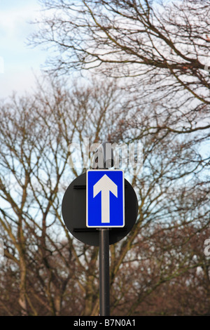 Direction Arrow pointing skywards Stock Photo