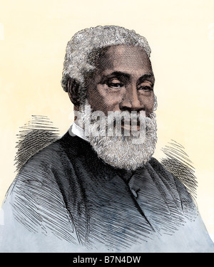 Josiah Henson, the black slave alleged to have been Harriet Beecher Stowe's model for Uncle Tom. Hand-colored woodcut Stock Photo