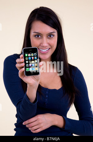 Cute Girl with Radio Stock Photo - Alamy
