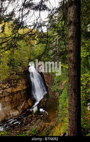 Miners Falls in Pictured Rocks National Lakeshore Michigan Stock Photo