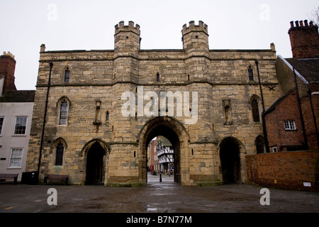 The towers of Lincoln Cathedral, England. Stock Photo