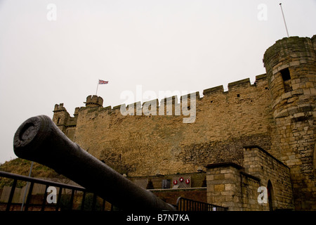 11th Century Norman Lincoln Castle, England. Stock Photo