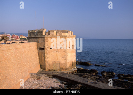 italy, sardinia, alghero, catalan walls, san giacomo tower Stock Photo ...