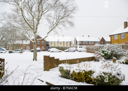 Winter scene with trees after heavy snow. Beacon Hill, Charnwood Forest ...