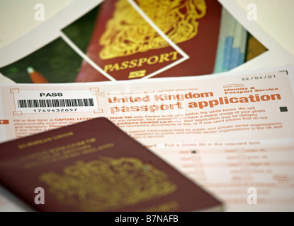 A United Kingdom passport application form Stock Photo