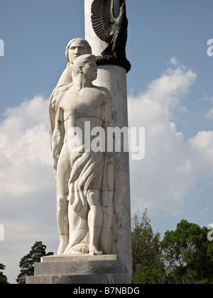 close view of the Ninos Heroes monument in Chapultepec Park, Mexico City DF Stock Photo