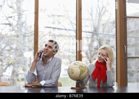 Using cell phone Stock Photo