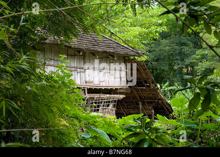 Dai Minority Village House, Sichuan Province, China. Stock Photo