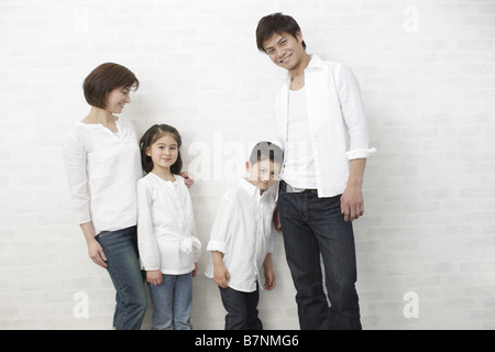 Family cuddling up Stock Photo