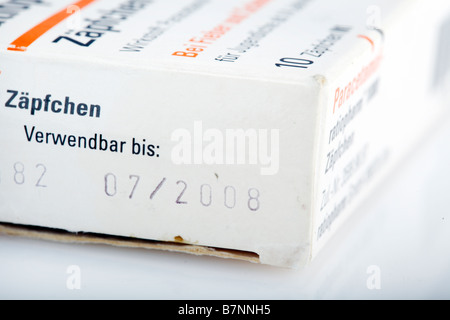Expiration date for medicines Stock Photo
