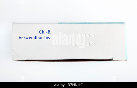 Expiration date for medicines Stock Photo