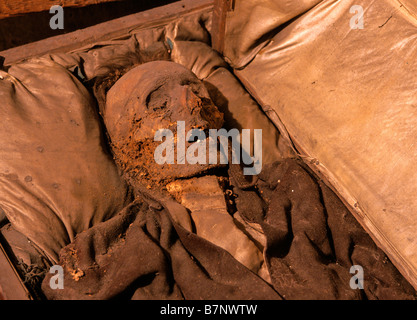 Poland Krakow tombs of mummies in Cripts of St Casimir Sanctuary Stock Photo