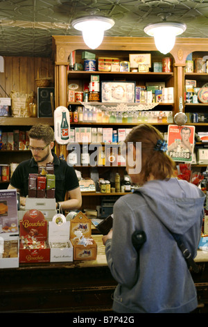 Maison Jean-Alfred Moisan Grocery, Rue Saint Jean St Jean Baptiste, Quebec City, Quebec, Canada Stock Photo