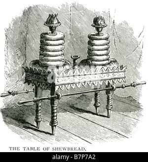 Table shewbread Leviticus xxiv 6 Traditional God Jesus bible holy testament old new Christ Christian Christianity religion Showb Stock Photo