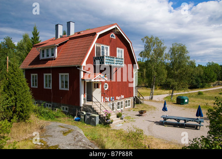 Youth hostel at Möja Långvik in archipelago of Stockholm Stock Photo