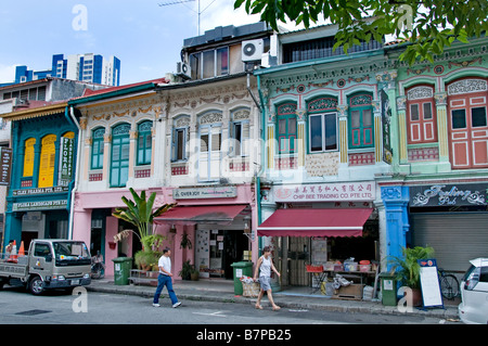 China Chinese streets in little India Singapore Stock Photo