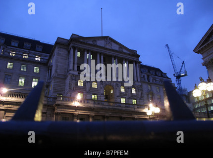 General view of  Britain's Bank of England at dawn in the city of London Stock Photo