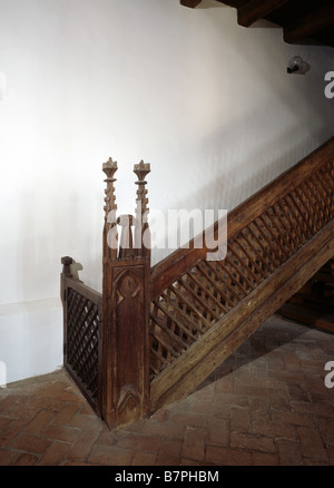 Seligenporten, Ehemalige Zisterzienserinnen-Klosterkirche, Holztreppe zum Nonnenchor Stock Photo