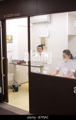 Nurses in the nurse station Stock Photo
