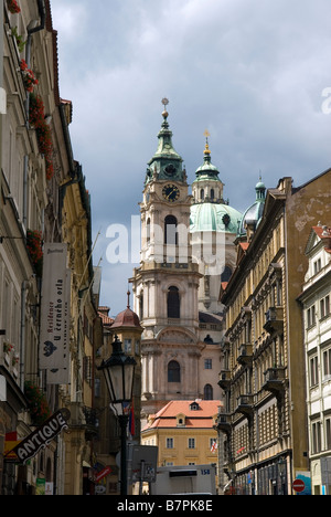 Mala Strana the old town streetscene Prague Stock Photo