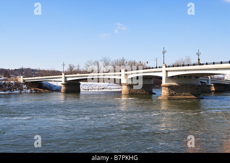 The 'Y' Bridge in Zanesville Ohio Stock Photo