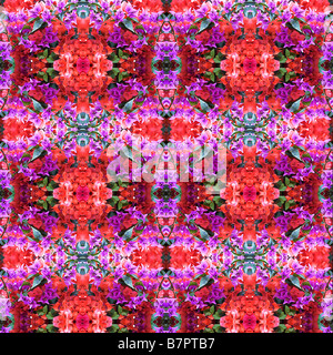 repetitive pattern of flowers Stock Photo
