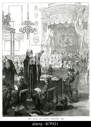 The Trial of Queen Caroline 1820 19th Century Illustration Stock Photo ...