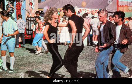 Grease Year: 1978 USA Olivia Newton John, John Travolta, Kelly Ward, Barry Pearl  Director: Randal Kleiser Stock Photo