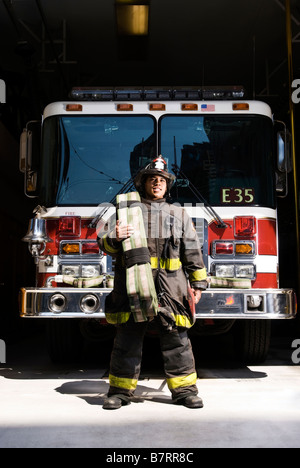 firefighter, portrait of fireman woman firefighter