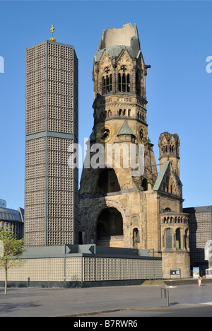 Kaiser Wilhelm Memorial Church, Breitscheidplatz Square, Berlin, Germany, Europe Stock Photo