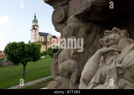 Details of the the baroque Plague Column of the Holy Trinity in Kremnica Stock Photo