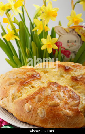 The Easter Holiday with the traditional cake pictures images photos very high resolution vertical format in USA US hi-res Stock Photo