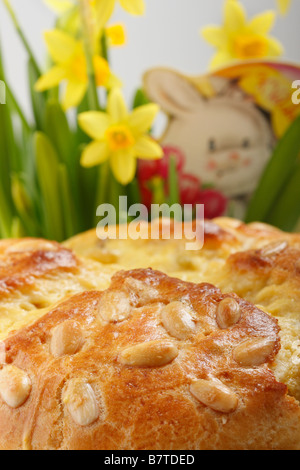 The Easter Holiday with the traditional cake pictures images photos very high resolution vertical format in USA US hi-res Stock Photo