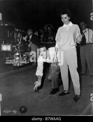 The Black Orchid  Year: 1958 USA Sophia Loren, Anthony Quinn sur le tournage on the set  Director : Martin Ritt Stock Photo