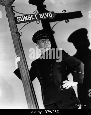 Sunset Boulevard Sunset Blvd.  Year: 1950  Erich von Stroheim Director: Billy Wilder Stock Photo