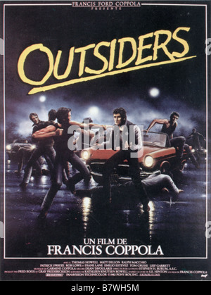 The Outsiders  Year: 1983 USA Director : Francis Ford Coppola Movie poster (Fr) Stock Photo