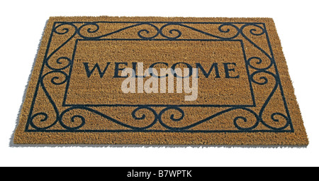 Welcome Door mat Stock Photo