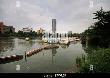 Boats Pond. Ueno Park (its official name is 'Ueno Onshi Koen' which means 'Ueno Imperial Gift Park). Tokyo. Japan Stock Photo